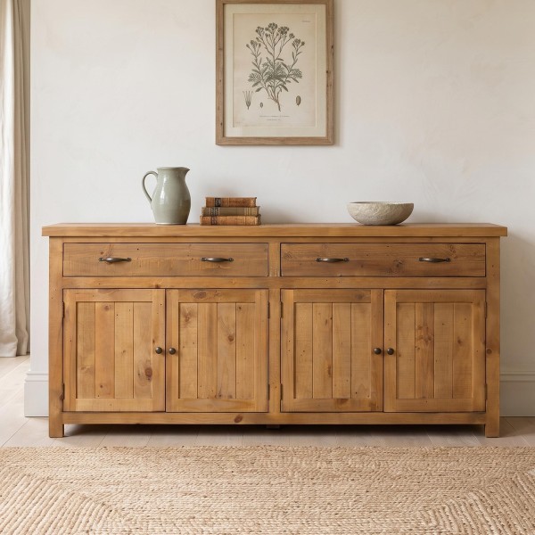 Enfilade en bois massif naturel de pin 200 cm - Richwood