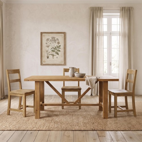 Table à manger en bois massif naturel de pin 180 cm - Richwood