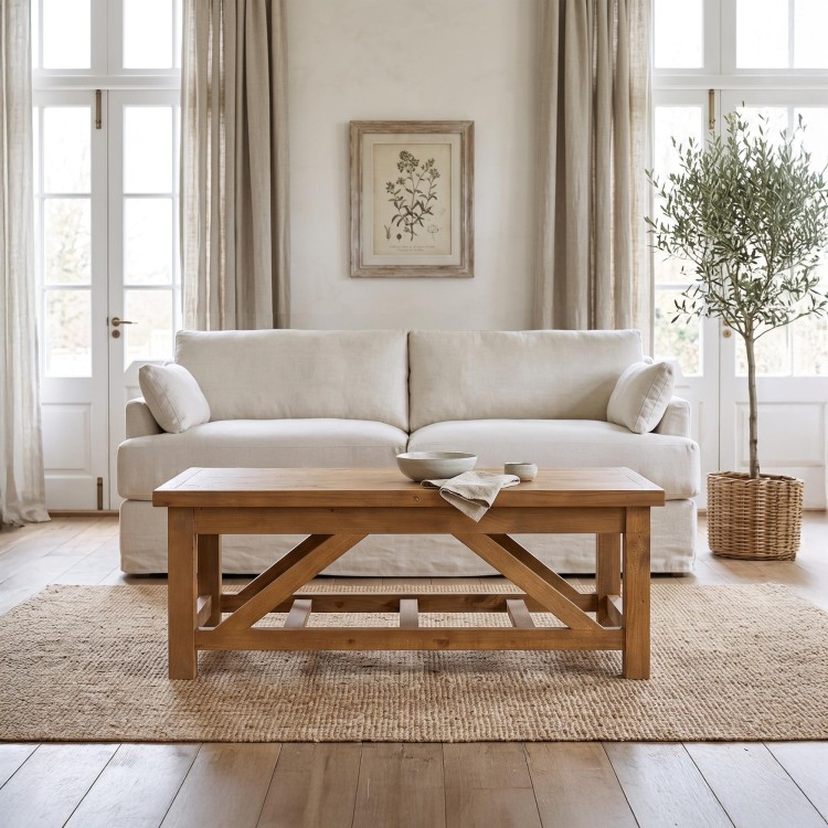 Table basse en bois massif naturel de pin - Richwood