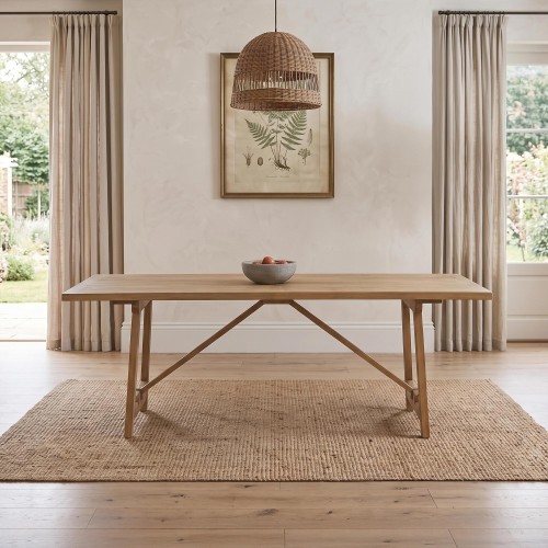 Table à manger en bois massif naturel de pin - Ashford