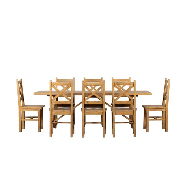 Table à manger en bois massif naturel de pin - Ashford