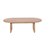 Table basse ovale et design en bois massif 140 cm - Enoa