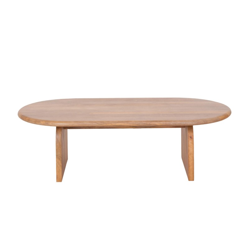 Table basse ovale et design en bois massif 140 cm - Enoa