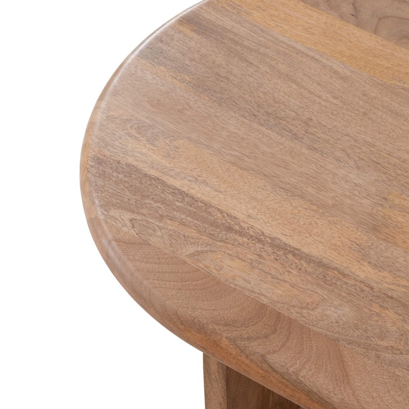 Table basse ovale et design en bois massif 140 cm - Enoa