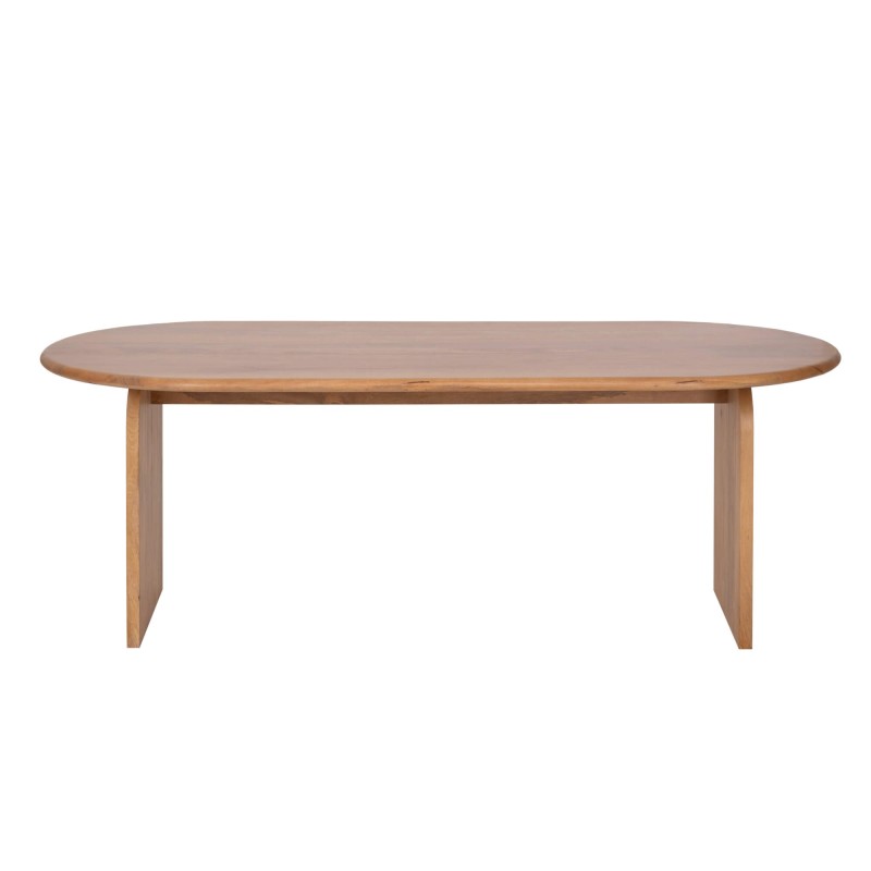 Table à manger ovale et design en bois massif 220 cm - Enoa