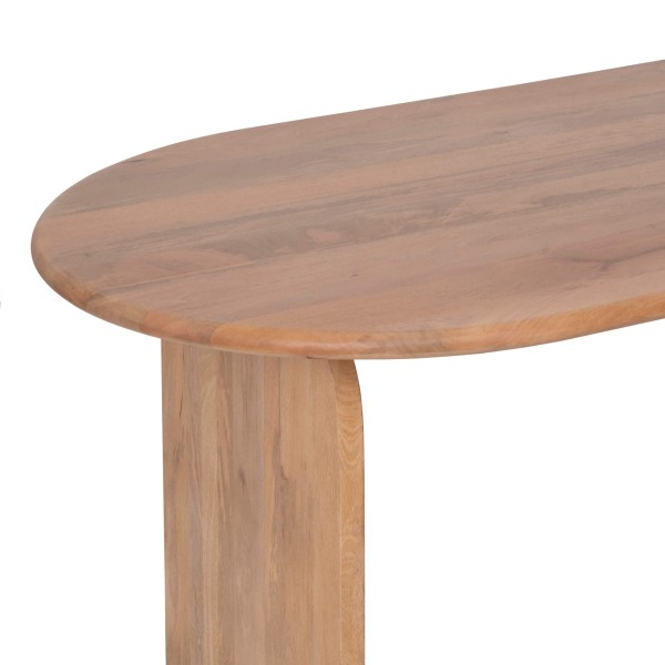 Table à manger ovale et design en bois massif 220 cm - Enoa