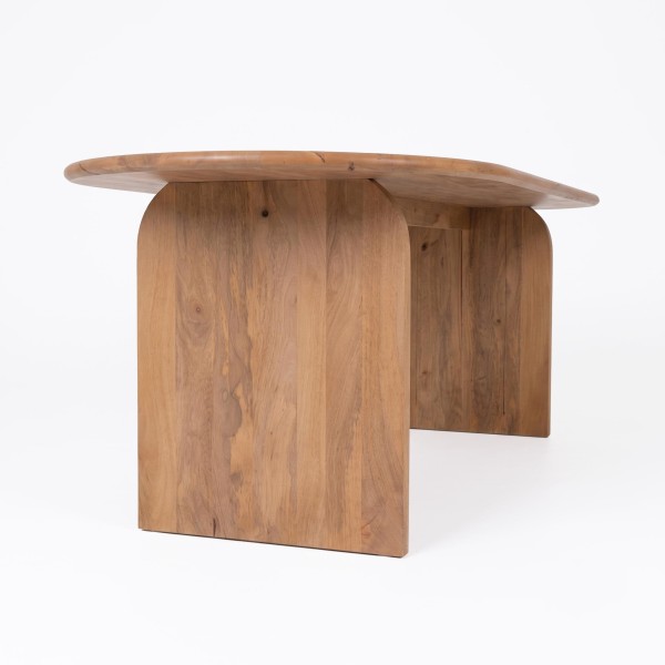 Table à manger ovale et design en bois massif 220 cm - Enoa