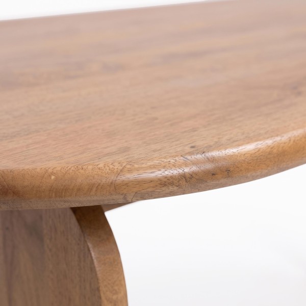 Table à manger ovale et design en bois massif 220 cm - Enoa