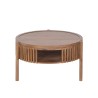 Table basse ronde en bois massif naturel 80 cm - Kumo