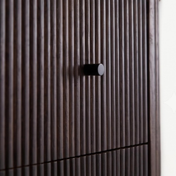 Armoire moderne en bois massif marron - Sohana