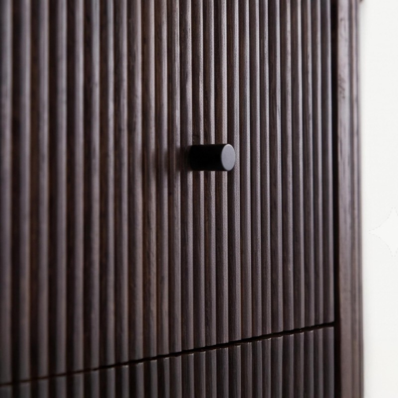 Armoire moderne en bois massif marron - Sohana