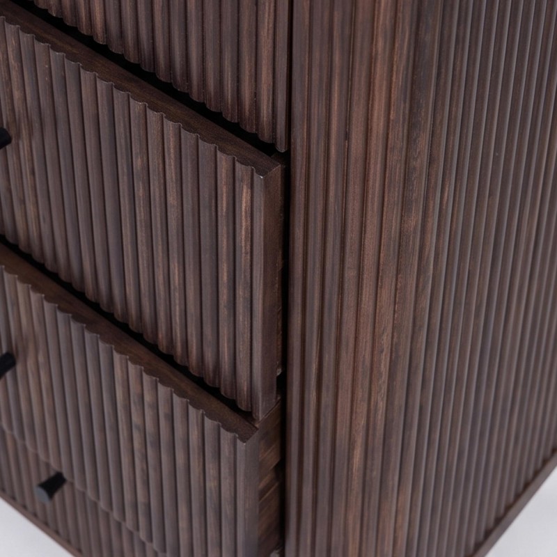 Armoire moderne en bois massif marron - Sohana