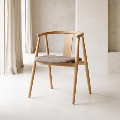 Chaise de salle à manger en chêne naturel - Relate