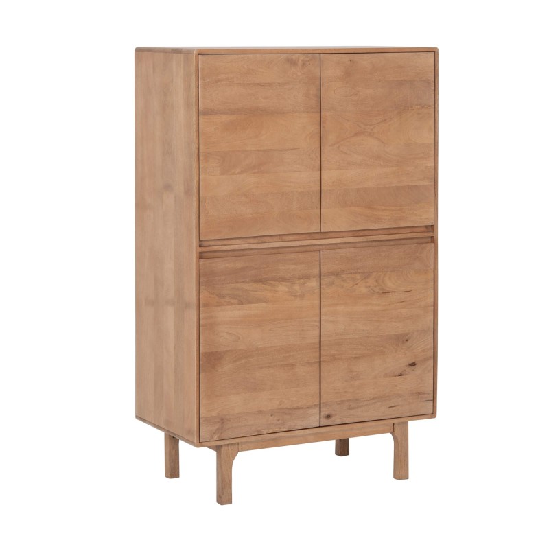 Armoire de rangement en bois massif naturel 90 cm - Ivar