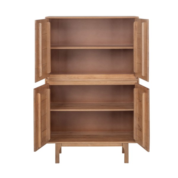 Armoire de rangement en bois massif naturel 90 cm - Ivar