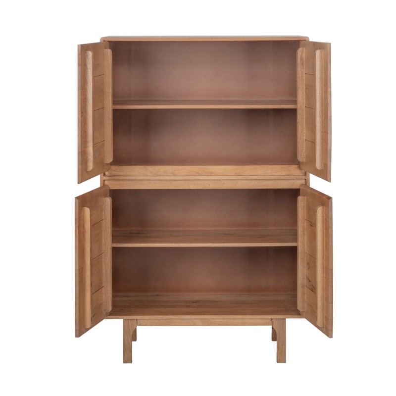 Armoire de rangement en bois massif naturel 90 cm - Ivar