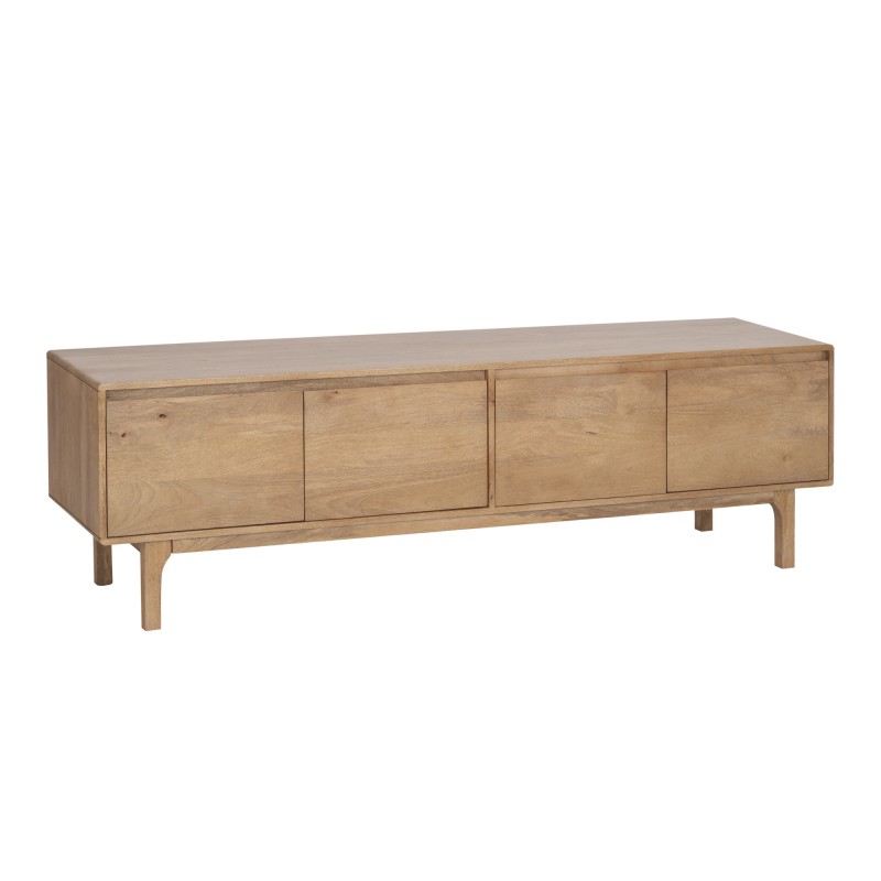 Meuble TV en bois massif naturel 180 cm (suspendu ou à poser) - Ivar