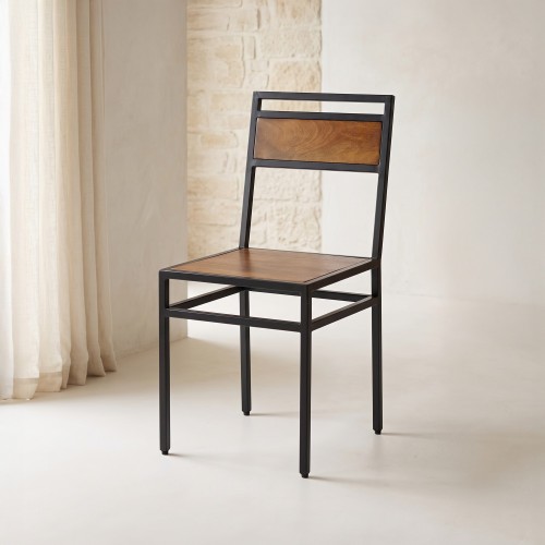Chaise en bois et métal - Jen