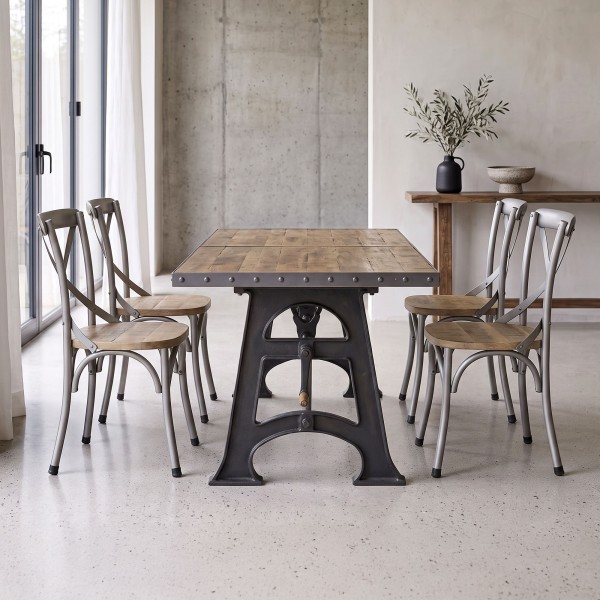 Chaise bistrot bois et métal