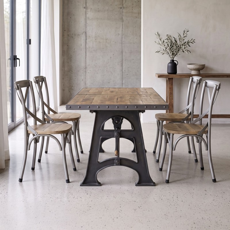Chaise bistrot bois et métal