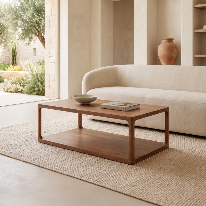 Table basse en bois massif naturel - Elven