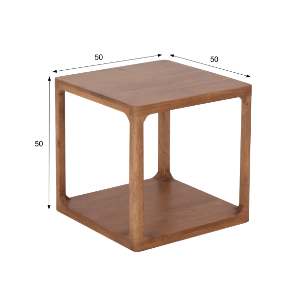 Table d'appoint en bois massif naturel - Elven