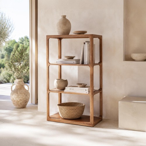Etagère bibliothèque en bois massif naturel 70 cm - Elven