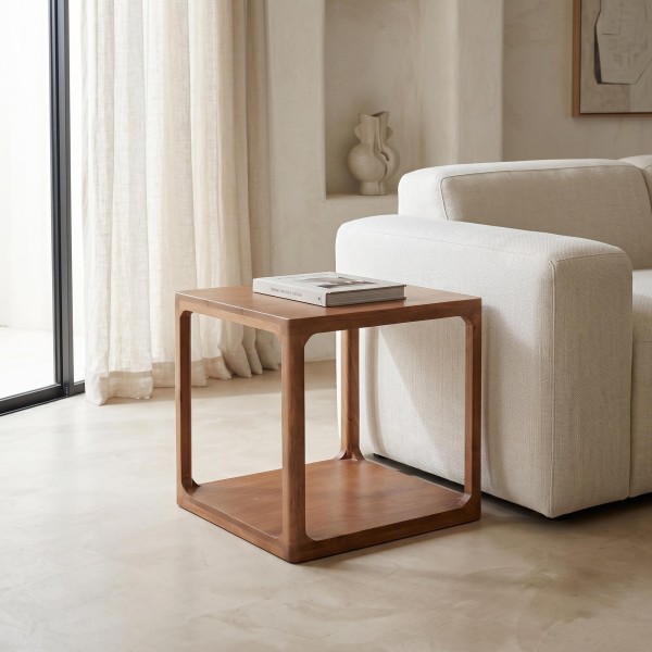 Table d'appoint en bois massif naturel - Elven