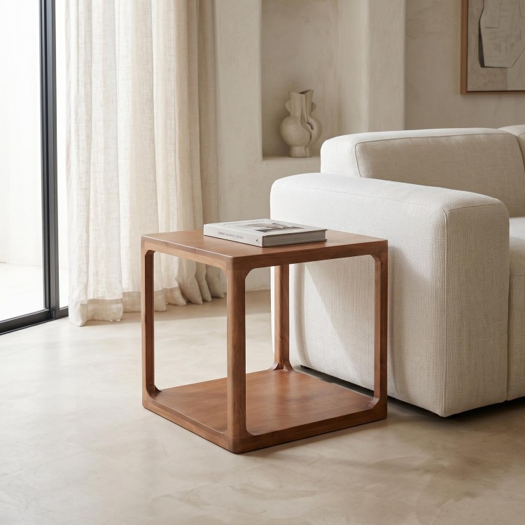 Table d'appoint en bois massif naturel - Elven