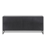Buffet moderne et design en bois massif noir 170 cm - Radian