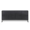 Buffet moderne et design en bois massif noir 170 cm - Radian