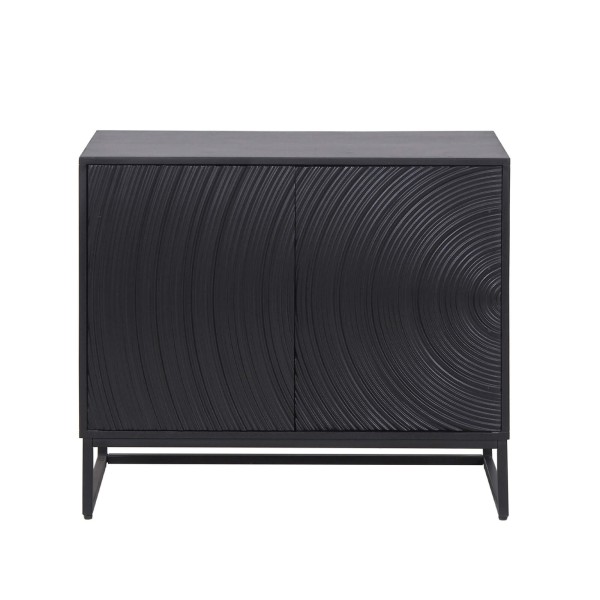 Buffet moderne et design en bois massif noir 85 cm - Radian