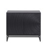 Buffet moderne et design en bois massif noir 85 cm - Radian