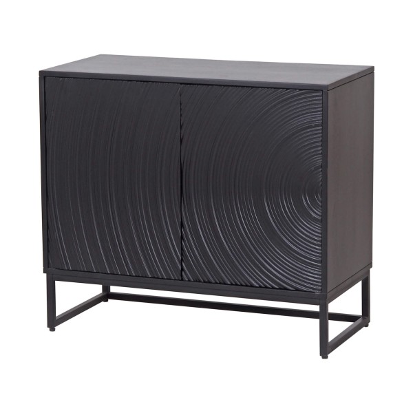 Buffet moderne et design en bois massif noir 85 cm - Radian