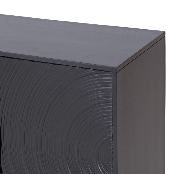 Buffet moderne et design en bois massif noir 85 cm - Radian