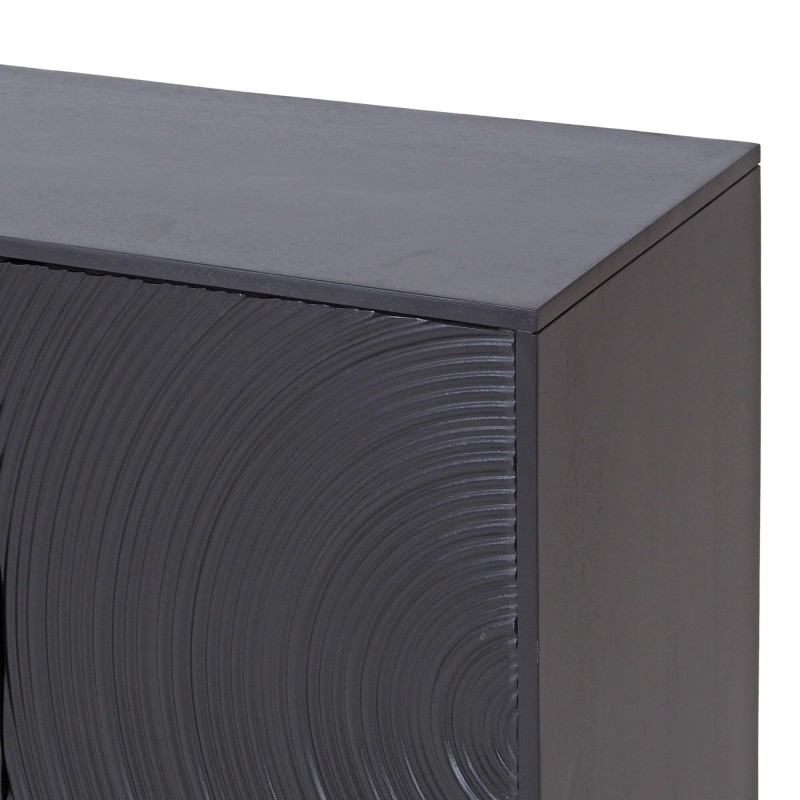 Buffet moderne et design en bois massif noir 85 cm - Radian