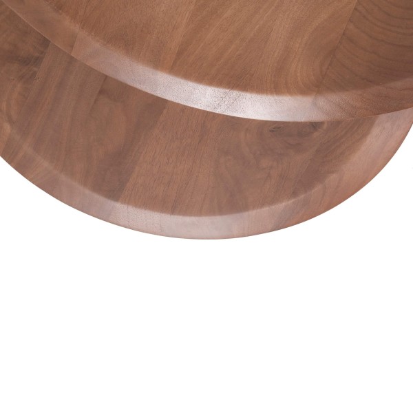 Ensemble de 2 tables basses gigognes rondes en bois massif - Noma