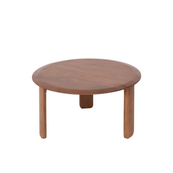 Ensemble de 2 tables basses gigognes rondes en bois massif - Noma