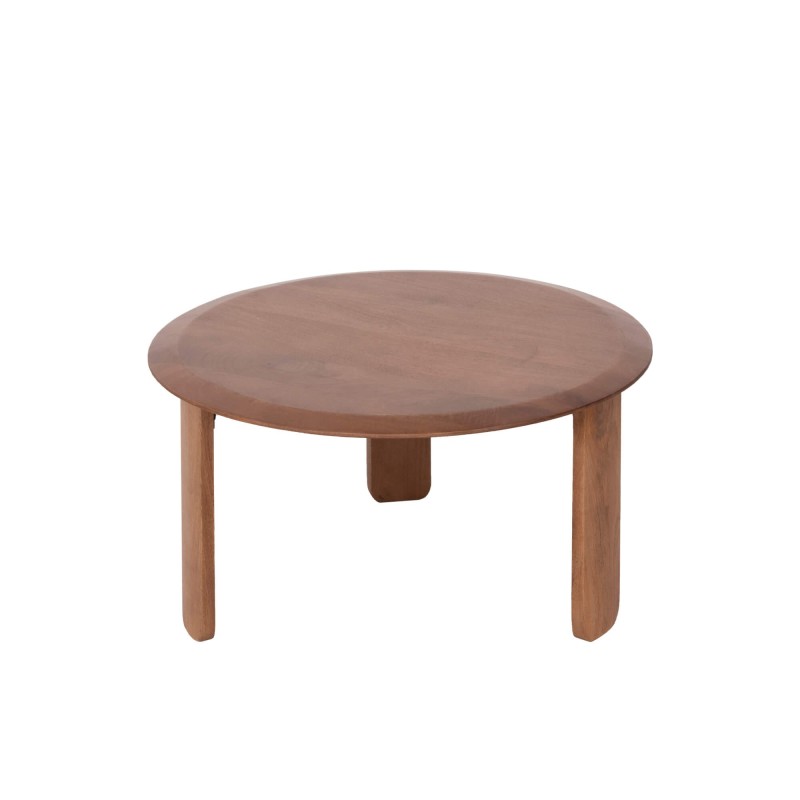 Ensemble de 2 tables basses gigognes rondes en bois massif - Noma