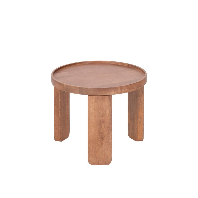 Ensemble de 2 tables basses gigognes rondes en bois massif - Plano