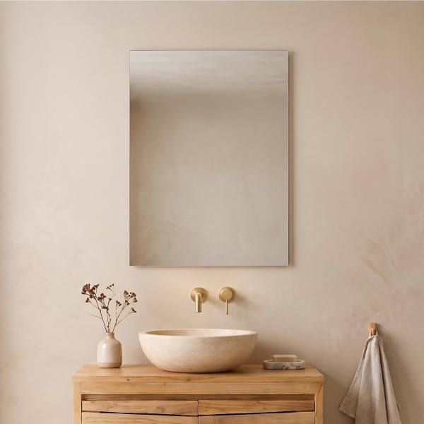 Miroir mural rectangulaire de salle de bain 60 x 80 cm