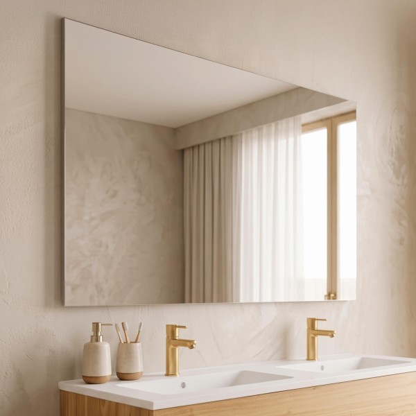 Miroir mural rectangulaire de salle de bain 120 x 75 cm