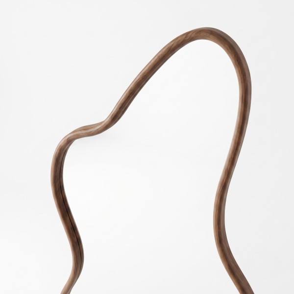 Miroir mural organique design avec cadre en bois massif 80 x 160 cm
