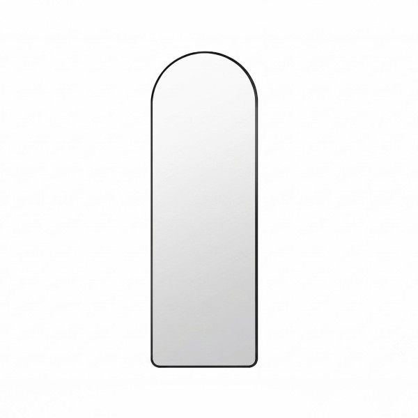 Grand miroir en arche à poser avec cadre en métal noir 50 x 150 cm