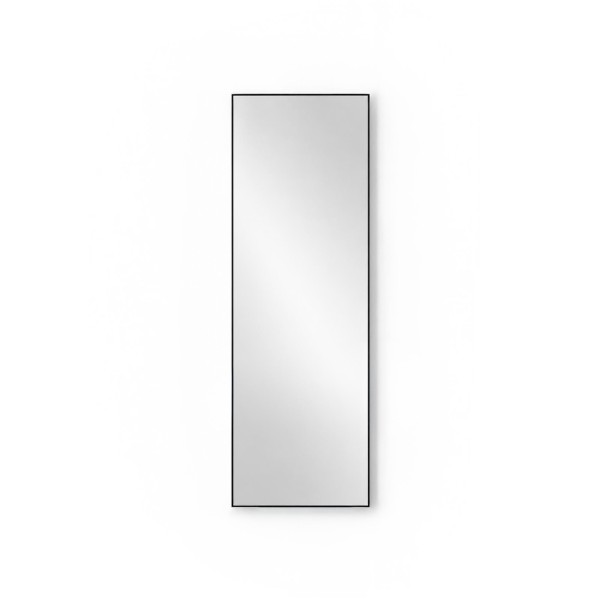 Miroir mural rectangulaire avec cadre noir 50 x 150 cm