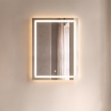 Miroir mural de salle de bain lumineux avec éclairage LED 60 x 80 cm