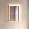 Miroir mural de salle de bain lumineux avec éclairage LED 60 x 80 cm