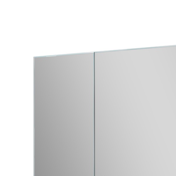 Armoire murale de salle de bain avec miroir triptique et éclairage LED 120 x 75 cm