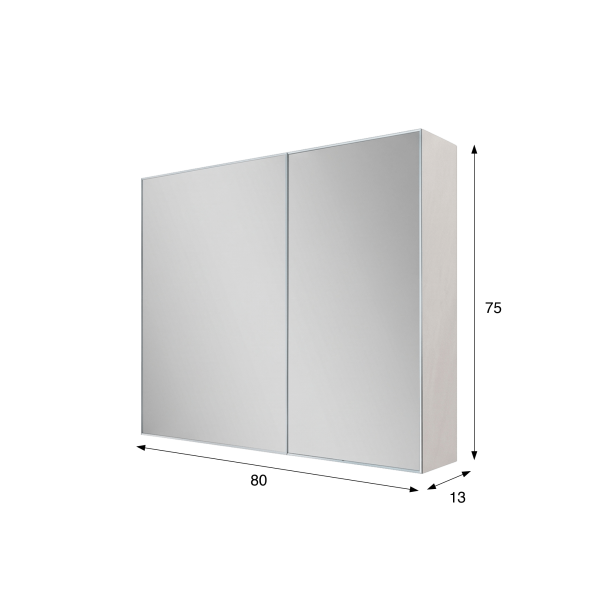 Armoire murale de salle de bain avec miroir 80 x 75 cm