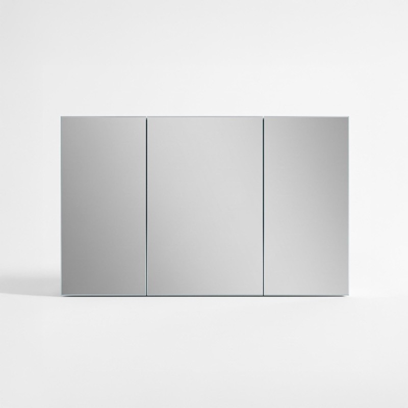 Armoire murale de salle de bain avec miroir triptyque 120 x 75 cm